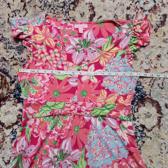 Lilly Pulitzer Cherry Dress Azalea Pink Mini Mariposa Size Medium - Picture 13 of 16